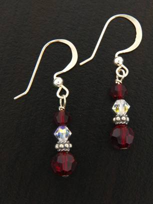 Small Drop Earrings Siam-Wholesale Small Drop Earrings Siam