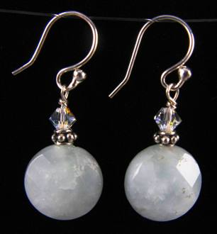 Aquamarine Earrings-Aquamarine earrings, 