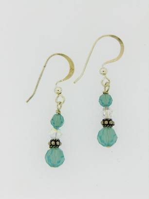 Small Drops in Pacific Opal-Pacific Opal swarovski crystals Earrings