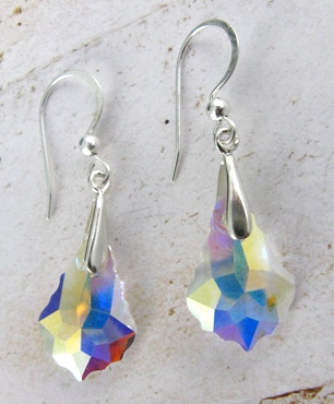 Baroque Earrings in Clear AB-swarovski crystal earrings