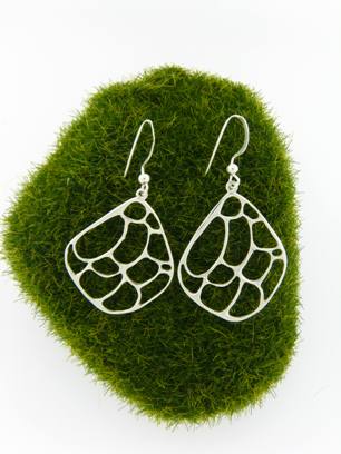 Web Earrings-sterling silver web earrings