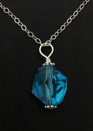 Cosmic Indicolite Necklace-cosmic streling silver necklace, swarovski crystals necklace