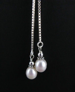 Duo White Pearl Necklace-Wholesale Duo White pearl necklace