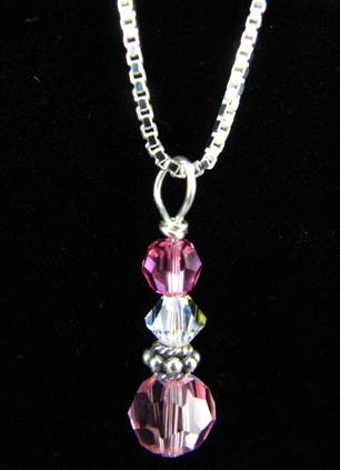 Rose Drop Necklace-swarovski crystal necklace