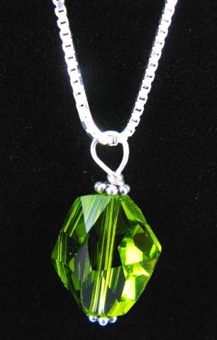 Cosmic Olivine Necklace-Cosmic necklace, swarovski crystal necklace