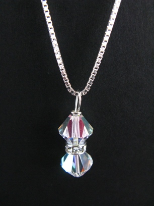 Duo Clear AB Necklace-