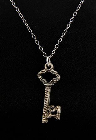 Key Skeleton Silver Necklace-Key Skeleton Silver Necklace