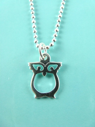 Owl Necklace-Sterling Silver Owl Necklace