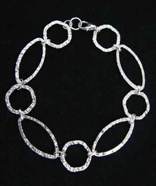 Hammered Silver Bracelet-Hammered Silver Bracelet
