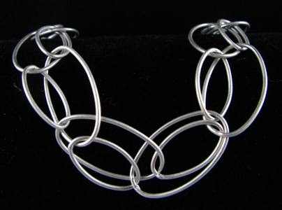 Matte Silver Bracelet-sterling silver bracelets, wholesale bracelets, link bracelets
