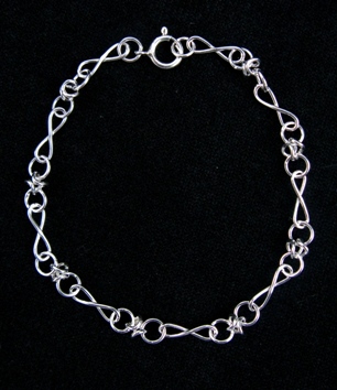 Crinkle Silver Bracelet-Crinkle sterling silver bracelet