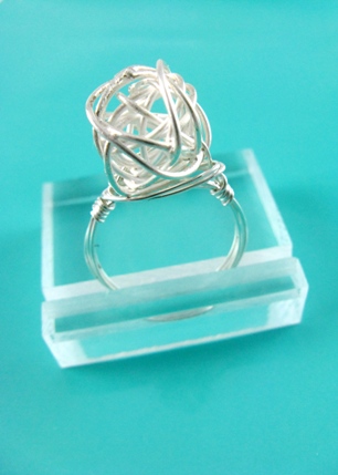 Mesh Wire Ring-wire-wrapped rings, sterling silver rings, wholesale rings