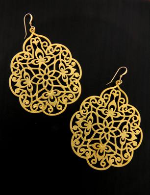 Golden Moroccan Earrings-Golden Moroccan Earrings