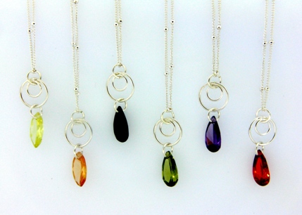 Swirly CZ Velvet Purple-CZ necklaces