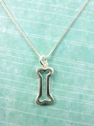 Dog Bone Necklace- Wholesale Sterling Silver Dog Bone Necklace by Sosie Designs Jewelry