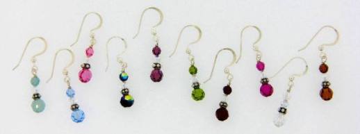 Small Drop Clear Earrings-Small Drop Clear Earrings