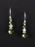 Small Drops in Olivine-Olivine drop earrings, swarovski crystal earrings
