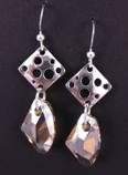 Gala Earrings-handmade jewelry, earrings, sterling silver, swarovski crystals, french earwires, pierced earrings, golden shadow