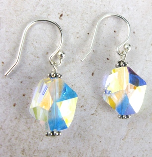 Cosmic Clear AB-cosmic clear ab swarovski crystals earrings