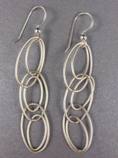 Three Silver Matte Earrings-Sterling silver, earrings, matte finish, sosie designs, handmade jewelry, made in U.S.A.