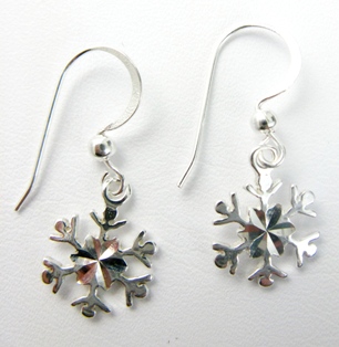 Let it Snow!-Snow flakes earrings in sterling silver