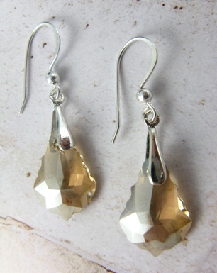 Baroque Earrings in Golden Shadow-Swarovski crystals earrings