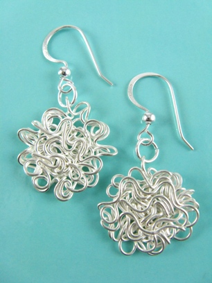 Flat Mesh Earrings-Flat Mesh Earrings
