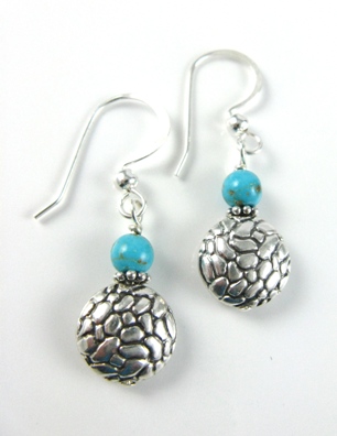 Southern Charm Earrings-Sterling Silver Southern Charm Turquoise Earrings