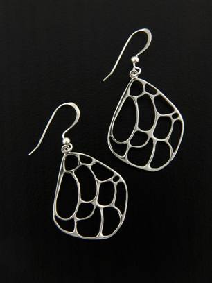 Web Earrings-sterling silver web earrings