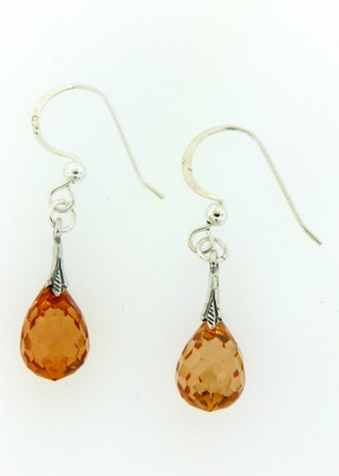 CZ Pear Drop-cubic zirconia earrings, cz earrings