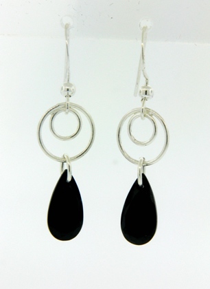 Swirly Drops in Jet Black