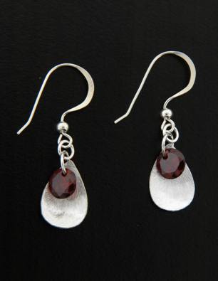 CZ Petal Drops in Red
