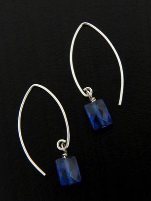 CZ Marquise Earrings in London Blue