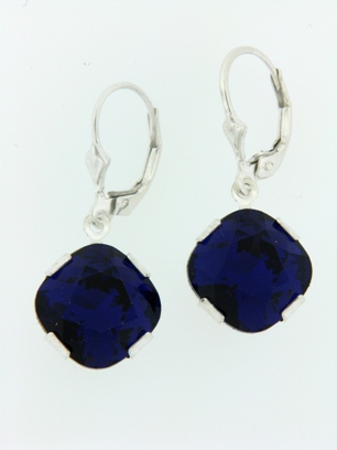 Velvet Purple Earrings-Velvet Purple Crystal Earrings