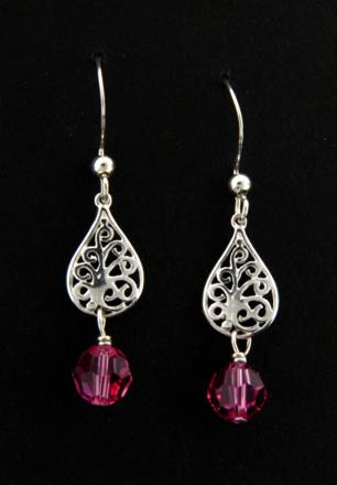 Crystal Sparkles Earrings in Rose-Crystal Sparkles Earrings in Rose