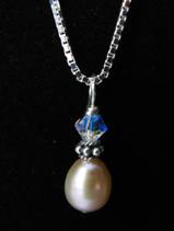 Classic Pearl Pink-Pearl necklace, pink pearl necklace