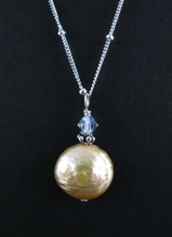 Coin Pearl Necklace-pearl coin necklace