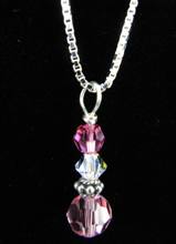 Rose Drop Necklace-swarovski crystal necklace