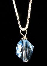 Cosmic Aqua Necklace-cosmic streling silver necklace, swarovski crystals necklace