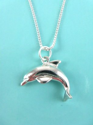 Dolphin Necklace-Dolphin Silver Necklace