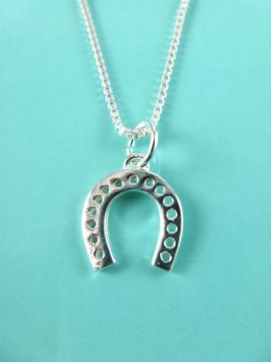 Lucky Horseshoe-shoe horse necklace, silver necklace