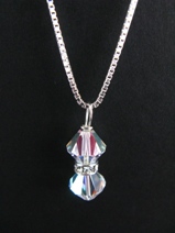 Duo Clear AB Necklace-
