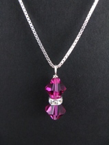 Duo  Fuchsia Necklace-