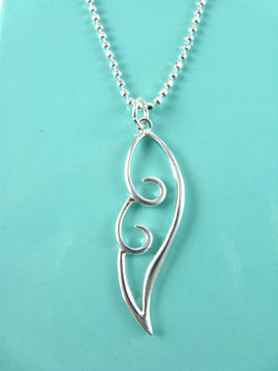 Wings Necklace-Sterling Silver Wings Necklace