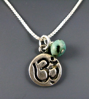 Ohm w/ Turquoise Necklace-Ohm necklace 