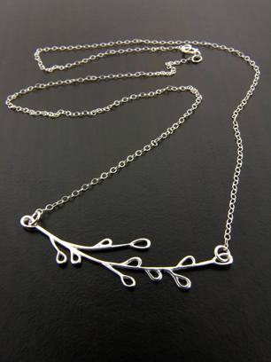 Twigs Necklace-Sterling silver twigs necklace
