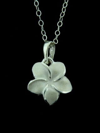 Silver Plumeria Necklace