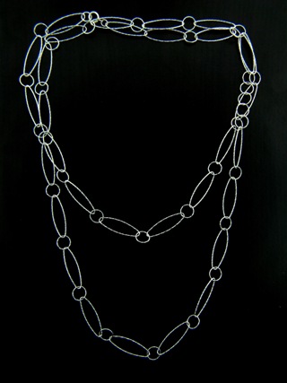 Long Combo Diamond Cut Necklace