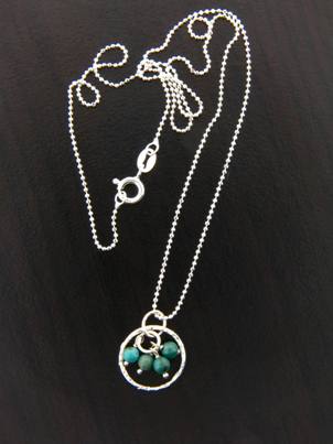 Gemstone Cluster Necklace Turquoise-Gemstone Cluster Necklace Turquoise