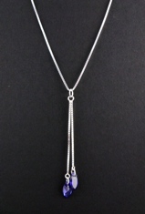 Duo CZ Velvet Purple-Wholesale CZ Purple Necklace